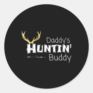 Kinder daddys jaagende boeddy Clothes Boy Girl Tod Ronde Sticker