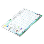 Kinder Dagelijkse Chore Chart Custom Notitieblok (Schuin)