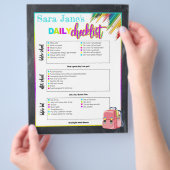Kinder Dagelijkse School Checklist Grafiek Flyer (Hand)