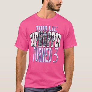 Kinder deze Lil' Hip Hopper draaide 3 Rap en Hip H T-shirt