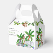 Kinder dierentuin Birthday Party Dank u Bedankdoosjes (Achterkant)