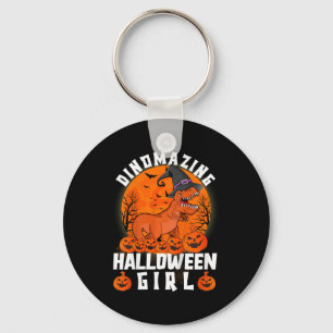 Kinder Dinomazing Halloween Girl Dinosaur Gezegde  Sleutelhanger