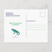 Kinder Dinosaur Birthday Party T-Rex Uitnodiging Briefkaart (Achterkant)