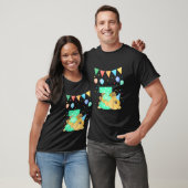 Kinder Dinosaur Dino met nummer drie T-shirt (Unisex)