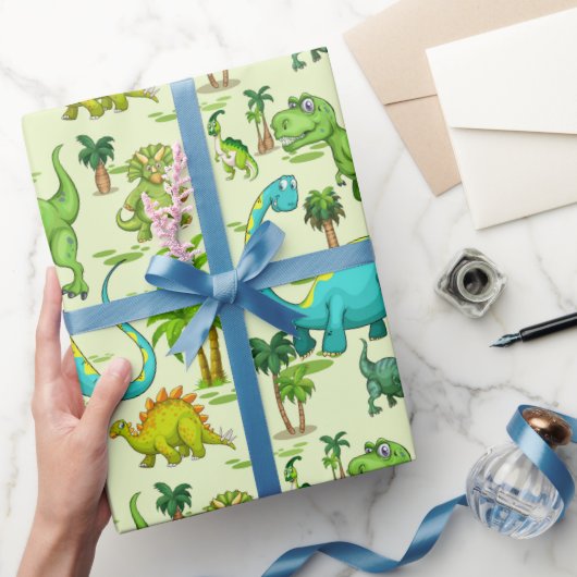 Kinder Dinosaur Fun Cadeaupapier (Geschenken)