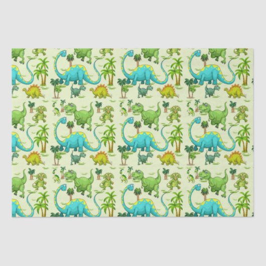 Kinder Dinosaur Fun Tissuepapier (Voorkant)