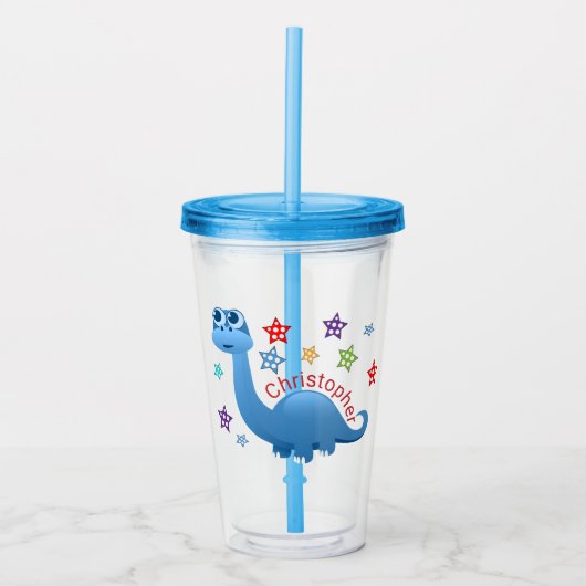 Kinder Dinosaur Persoonlijk Acryl Drinkbeker (Voorkant)