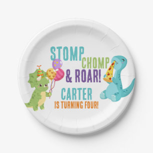 Kinder Dinosaur Pizza Borden Papieren Bordje
