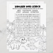 Kinder Dinosaur Puzzle Word Search (Voorkant / Achterkant)