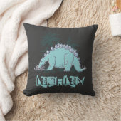 Kinder dinosaur Stegosaurus blauwe grijze kussen (Deken)