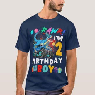 Kinder Dinosaur T Rex Monster Truck 2 Year Old 2de T-shirt