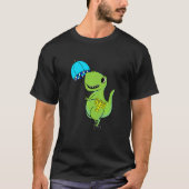 Kinder Dinosaur Umbrella Hanukkah Rex Chanukah Jew T-shirt (Voorkant)