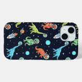Kinder dinosaurus astronautenpatroon Case-Mate iPhone case (Achterkant (horizontaal))