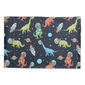 Kinder dinosaurus astronautenpatroon kussensloop (Achterkant-Links)
