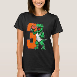 Kinder dinosaurus basketbal 3 jaar oud jongen 3e g t-shirt