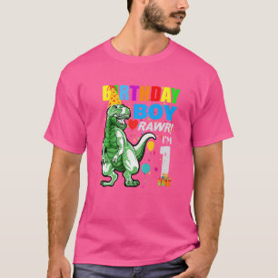 Kinder dinosaurus eerste eerste geboorte jongen 1 t-shirt