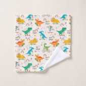 Kinder dinosaurus reispatroon bad handdoek (Wasdoekje)