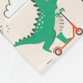 Kinder dinosaurus reispatroon fleece deken (Hoek)