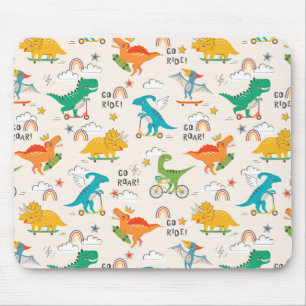 Kinder dinosaurus reispatroon muismat