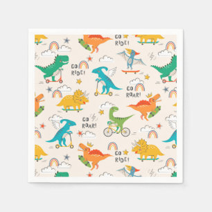 Kinder dinosaurus reispatroon servet