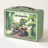 Kinder dinosaurus truck op maat terug naar school (Voorkant)