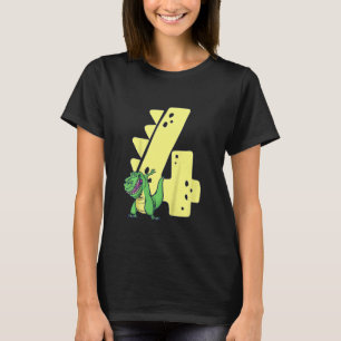 Kinder dinosaurus Verjaardag 4 jaar oud Jongen Rex T-shirt