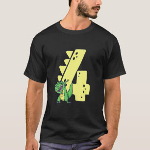 Kinder dinosaurus Verjaardag 4 jaar oud Jongen Rex T-shirt