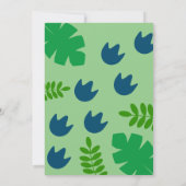 Kinder Dinosaurus Verjaardagsfeestje Kaart (Achterkant)