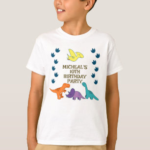 Kinder Dinosaurus Verjaardagsfeestje T-shirt