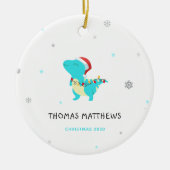 kinder dinosaurusnaam voor baby keramisch ornament (Voorkant)