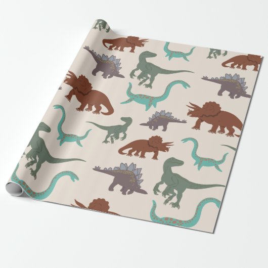 Kinder dinosaurussen cadeaupapier (Uitgerold)