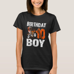 Kinder Dirt Bike Rider 10 jaar oude Motocross 10e T-shirt