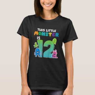 Kinder Dit kleine monster is 12 jaar oud 12e geboo T-shirt