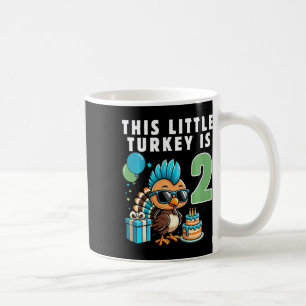 Kinder dit kleine Turkije is 2 Thanksgiving dag Koffiemok