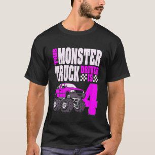 Kinder dit Monster-vrachtwagenchauffeur is vier uu T-shirt