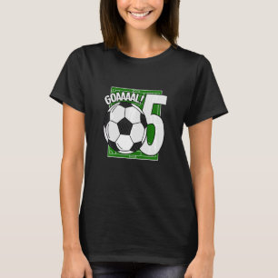 Kinder doelstelling 5e verjaardag 5 jaar oude voet t-shirt