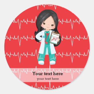 Kinder dokter ronde sticker