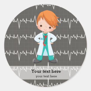 Kinder dokter ronde sticker