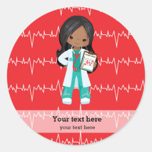 Kinder dokter ronde sticker