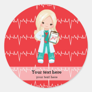 Kinder dokter ronde sticker