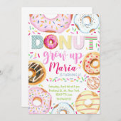 Kinder Doughnut Birthday Uitnodiging (Voorkant / Achterkant)