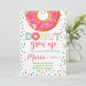 Kinder Doughnut Birthday Uitnodiging (Staand voorkant)