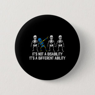 Kinder Down Syndrome Awareness Skeleton DAB niet D Ronde Button 5,7 Cm