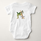 Kinder Dragon Custom Name Monogram A Play School Romper (Achterkant)