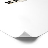 Kinder Dragon Custom Name Monogram M Nursery Room Poster (Hoek)