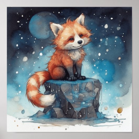 Kinder Dreamweaver Red Panda Art Poster (Voorkant)