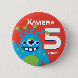 Kinder driekleppige uitheemse naamouderknoop ronde button 5,7 cm