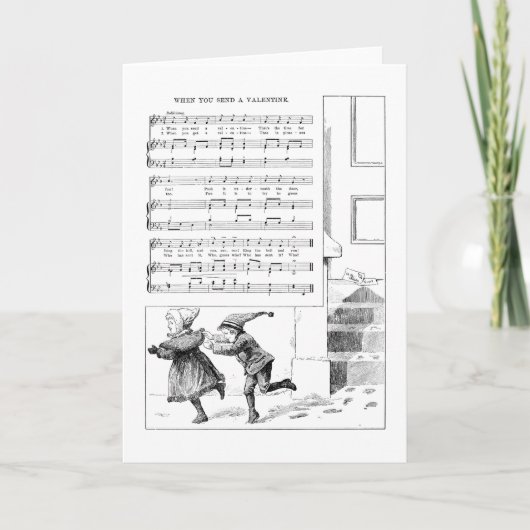 Kinder drop-off Valentijnse song Feestdagen Kaart (Voorkant)