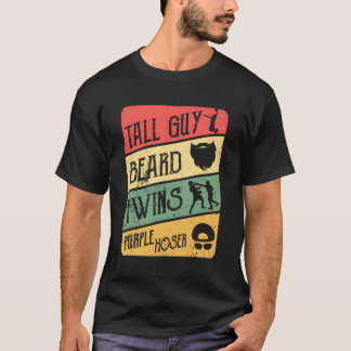 Kinder Dude Tall Guy Beard Twins Paarse Hoser voor T-shirt