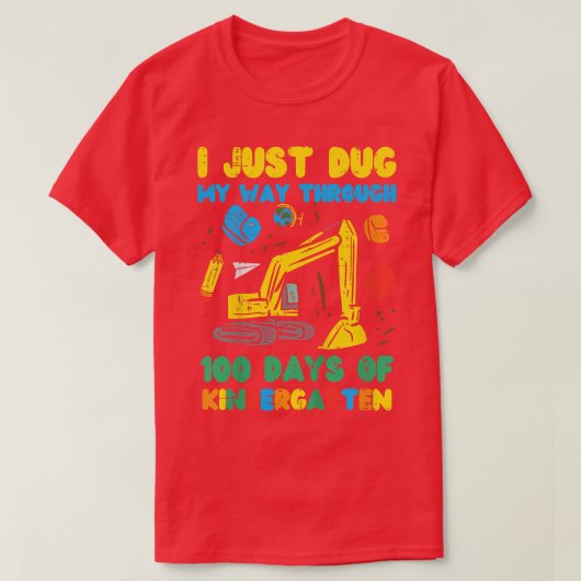 Kinder duik door 100 dagen kindertuin D T-shirt (Design voorkant)
